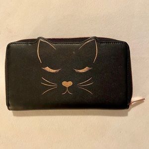 Ted Baker black cat wallet